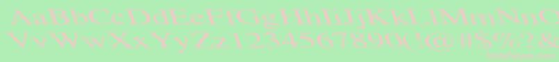 TempoFontExLeft Font – Pink Fonts on Green Background