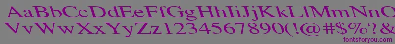 TempoFontExLeft Font – Purple Fonts on Gray Background