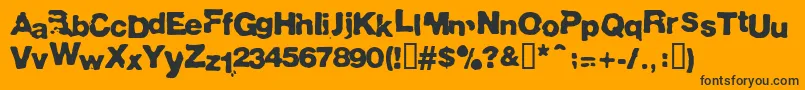 Bluenorma Font – Black Fonts on Orange Background