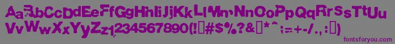 Bluenorma-fontti – violetit fontit harmaalla taustalla