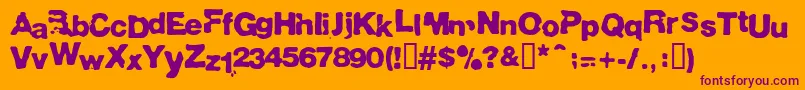 Bluenorma Font – Purple Fonts on Orange Background