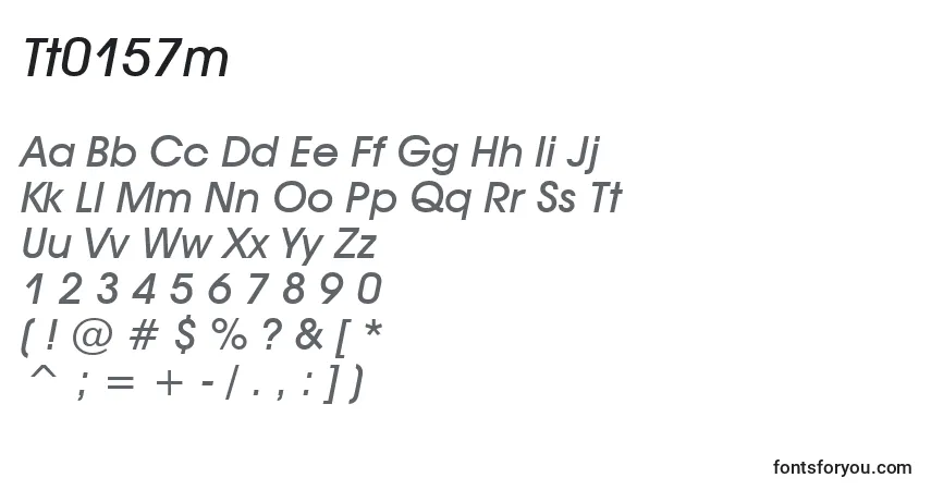 A fonte Tt0157m – alfabeto, números, caracteres especiais