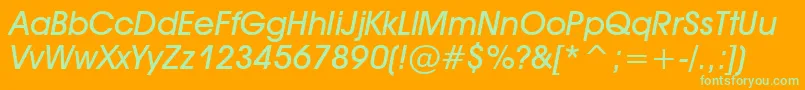 Tt0157m Font – Green Fonts on Orange Background