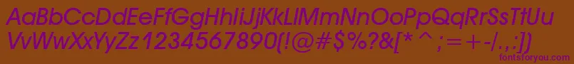 Tt0157m Font – Purple Fonts on Brown Background