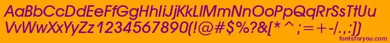 Tt0157m Font – Purple Fonts on Orange Background