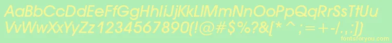 Tt0157m Font – Yellow Fonts on Green Background