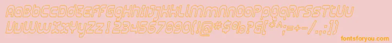 PlasmaticaOutlineItalic Font – Orange Fonts on Pink Background