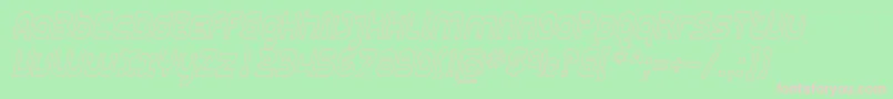 PlasmaticaOutlineItalic Font – Pink Fonts on Green Background