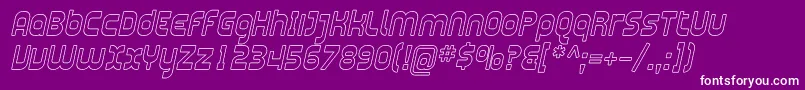 PlasmaticaOutlineItalic Font – White Fonts on Purple Background