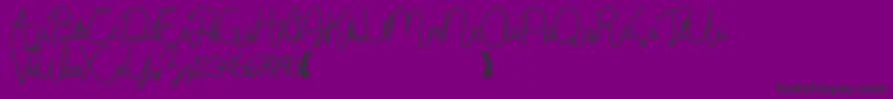 Шрифт Wildflowerbold – чёрные шрифты на фиолетовом фоне