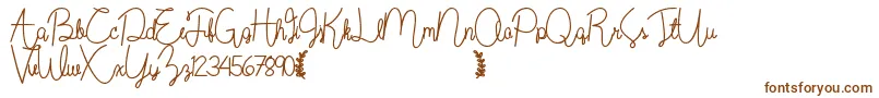 Шрифт Wildflowerbold – коричневые шрифты на белом фоне
