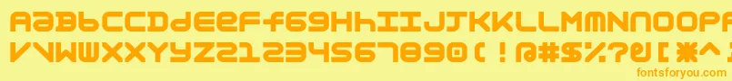 AstronomicMono Font – Orange Fonts on Yellow Background