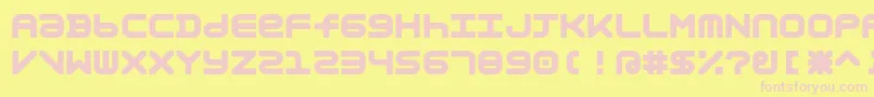 AstronomicMono Font – Pink Fonts on Yellow Background