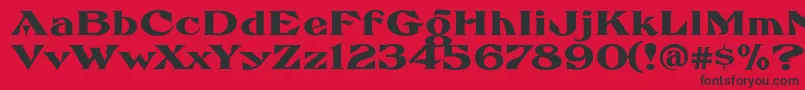FhaefcanEccentricFrench Font – Black Fonts on Red Background