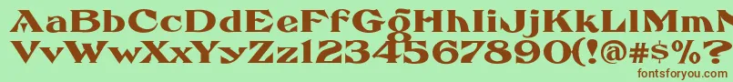 FhaefcanEccentricFrench Font – Brown Fonts on Green Background