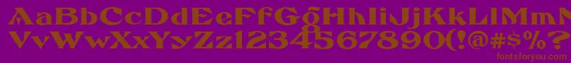 FhaefcanEccentricFrench Font – Brown Fonts on Purple Background