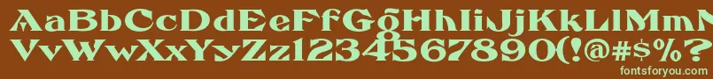 FhaefcanEccentricFrench Font – Green Fonts on Brown Background