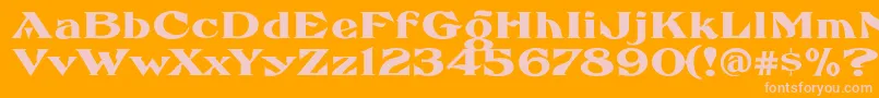 FhaefcanEccentricFrench Font – Pink Fonts on Orange Background