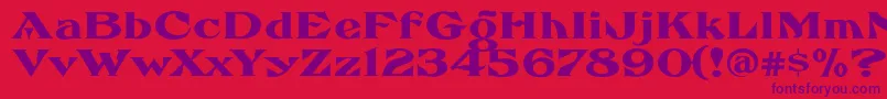 FhaefcanEccentricFrench Font – Purple Fonts on Red Background