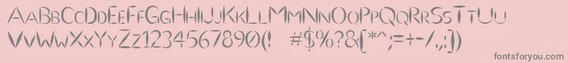 Ulse-Schriftart – Graue Schriften auf rosa Hintergrund