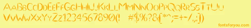 Шрифт Ulse – оранжевые шрифты на жёлтом фоне