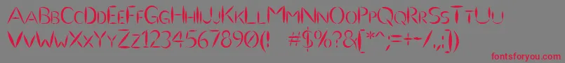 Ulse Font – Red Fonts on Gray Background