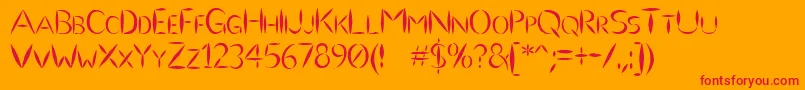 Ulse Font – Red Fonts on Orange Background