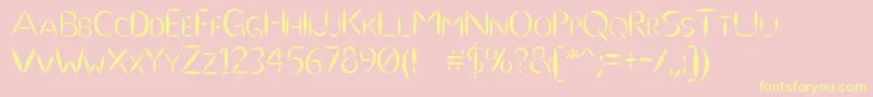 Ulse Font – Yellow Fonts on Pink Background