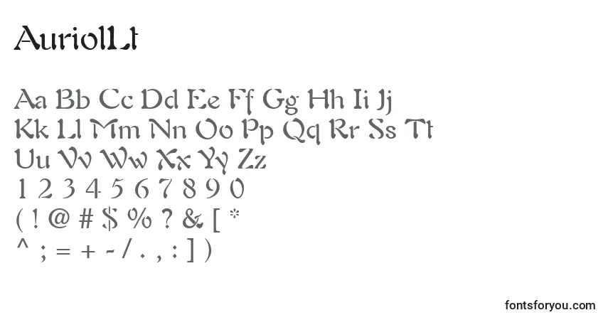 Czcionka AuriolLt – alfabet, cyfry, specjalne znaki