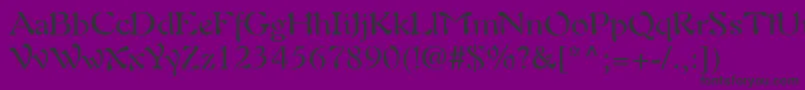 AuriolLt Font – Black Fonts on Purple Background