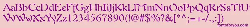 AuriolLt Font – Purple Fonts on Pink Background
