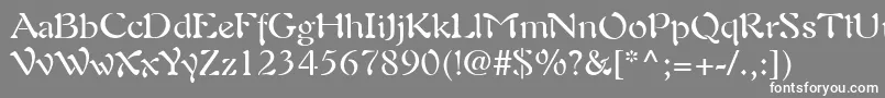 フォントAuriolLt – 灰色の背景に白い文字