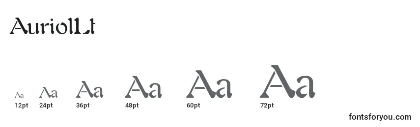 Размеры шрифта AuriolLt