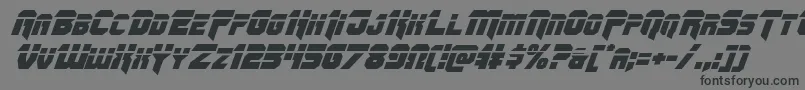 Omegaforcelaserital11 Font – Black Fonts on Gray Background