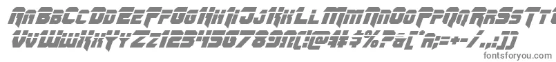 Omegaforcelaserital11 Font – Gray Fonts on White Background