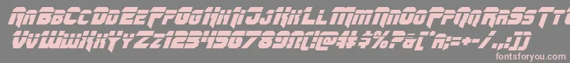 Omegaforcelaserital11 Font – Pink Fonts on Gray Background
