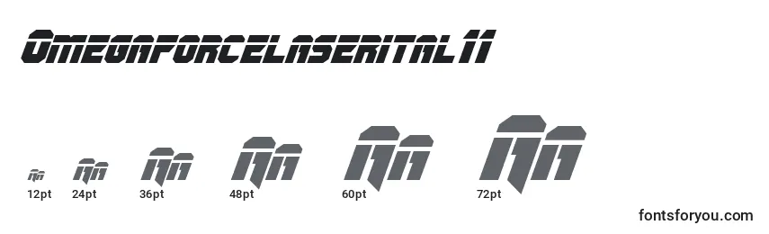 Omegaforcelaserital11 Font Sizes
