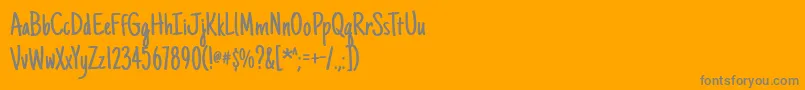 fuente Justanotherhand – Fuentes Grises Sobre Fondo Naranja