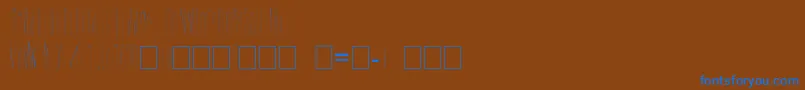 Шрифт Paki – синие шрифты на коричневом фоне