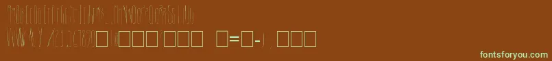 Шрифт Paki – зелёные шрифты на коричневом фоне