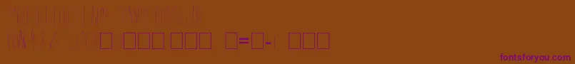 Czcionka Paki – fioletowe czcionki na brązowym tle
