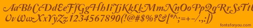 Amperzand Font – Brown Fonts on Orange Background