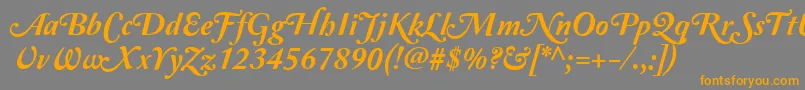 Amperzand Font – Orange Fonts on Gray Background