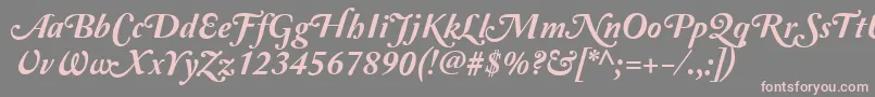 Amperzand Font – Pink Fonts on Gray Background