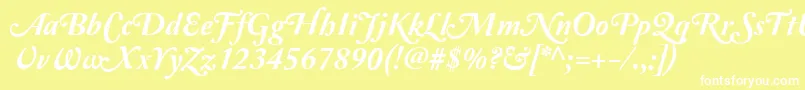 Amperzand Font – White Fonts on Yellow Background