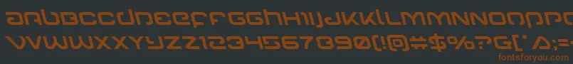 Gunrunnerleft-fontti – ruskeat fontit mustalla taustalla