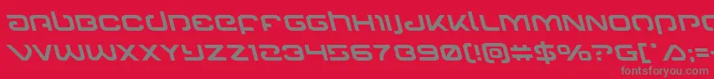 Gunrunnerleft Font – Gray Fonts on Red Background