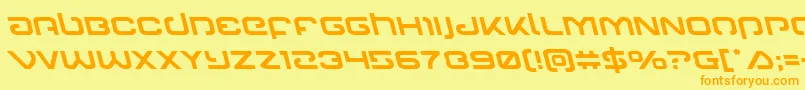 Gunrunnerleft Font – Orange Fonts on Yellow Background