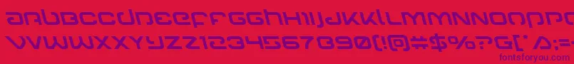 Gunrunnerleft Font – Purple Fonts on Red Background