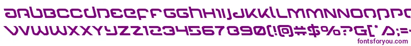 Czcionka Gunrunnerleft – fioletowe czcionki